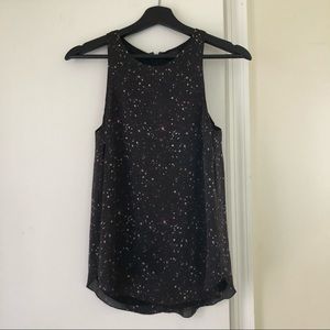 Club Monaco Silk Stardust Pattern Tank